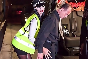 Halloween fuck with British babe Jasmine Jae dressed as police woman