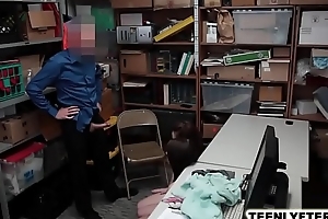 Shoplifting teens forced to think the world of cop in a threesome