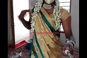 Indian crossdresser model Lara D saree film over