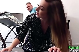 Adorable Legal age teenager and Daddys Cock'_s at Office: FamilyStroke.net
